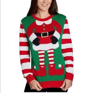 To Be Jolly Mrs. Clause Holiday Santa Sweater Size Large